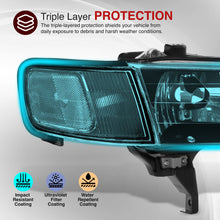 Load image into Gallery viewer, Honda Accord 1994-1997 Factory Style Headlights + Corners Black Housing Clear Len Clear Reflector