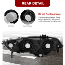 Load image into Gallery viewer, Honda Civic Coupe 2006-2011 Factory Style Headlights Black Housing Clear Len Clear Reflector