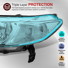 Load image into Gallery viewer, Honda Civic Coupe 2006-2011 Factory Style Headlights Chrome Housing Clear Len Clear Reflector