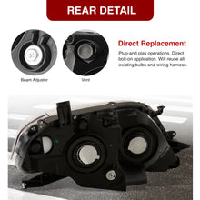 Load image into Gallery viewer, Toyota Sienna 2011-2020 Factory Style Headlights Black Housing Clear Len Clear Reflector