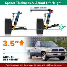 Load image into Gallery viewer, Dodge Ram 1500 4WD 1994-2001 / Ram 1500 4WD Mega Cab 2006-2010 / Ram 2500 3500 4WD 1994-2013 4WD 3.5" Front Leveling Lift Kit Black