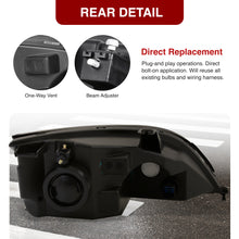 Load image into Gallery viewer, Ford Focus 2005-2007 Factory Style Headlights Black Housing Clear Len Clear Reflector