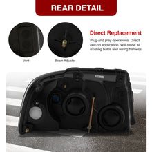 Load image into Gallery viewer, Ford Expedition 2003-2006 Factory Style Headlights Black Housing Clear Len Clear Reflector