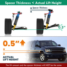 Load image into Gallery viewer, Chevrolet Silverado 1500 2007-2023 / Avalanche 2007-2013 / Suburban 1500 2007-2021 / Tahoe 2007-2021 / GMC Sierra 1500 2007-2023 / Yukon 2007-2021 0.5" Front Leveling Lift Kit Black