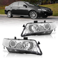 Load image into Gallery viewer, Acura TSX 2004-2008 Factory Style Headlights Chrome Housing Clear Len Clear Reflector