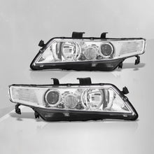 Load image into Gallery viewer, Acura TSX 2004-2008 Factory Style Headlights Chrome Housing Clear Len Clear Reflector