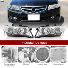 Load image into Gallery viewer, Acura TSX 2004-2008 Factory Style Headlights Chrome Housing Clear Len Clear Reflector