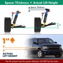 Load image into Gallery viewer, Chevrolet Silverado 1500 2007-2023 / Avalanche 2007-2013 / Suburban 1500 2007-2021 / Tahoe 2007-2021 / GMC Sierra 1500 2007-2023 / Yukon 2007-2021 1" Front Leveling Lift Kit Black