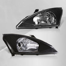 Load image into Gallery viewer, Ford Focus 2000-2004 Factory Style Headlights Black Housing Clear Len Clear Reflector