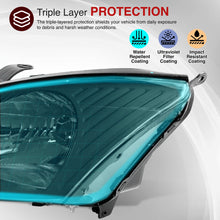 Load image into Gallery viewer, Ford Focus 2000-2004 Factory Style Headlights Black Housing Clear Len Clear Reflector