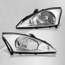 Load image into Gallery viewer, Ford Focus 2000-2004 Factory Style Headlights Chrome Housing Clear Len Clear Reflector
