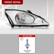 Load image into Gallery viewer, Ford Focus 2000-2004 Factory Style Headlights Chrome Housing Clear Len Clear Reflector