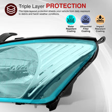 Load image into Gallery viewer, Ford Focus 2000-2004 Factory Style Headlights Chrome Housing Clear Len Clear Reflector