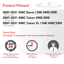 Load image into Gallery viewer, Chevrolet Silverado 1500 2007-2023 / Avalanche 2007-2013 / Suburban 1500 2007-2023 / Tahoe 2007-2023 / GMC Sierra 1500 2007-2023 / Yukon 2007-2023 2" Front U Shape Leveling Lift Kit Black