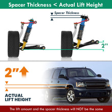 Load image into Gallery viewer, Chevrolet Silverado 1500 2007-2023 / Avalanche 2007-2013 / Suburban 1500 2007-2023 / Tahoe 2007-2023 / GMC Sierra 1500 2007-2023 / Yukon 2007-2023 2" Front U Shape Leveling Lift Kit Black