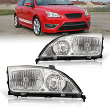 Load image into Gallery viewer, Ford Focus 2005-2007 Factory Style Headlights Chrome Housing Clear Len Clear Reflector