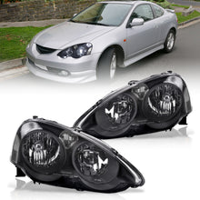 Load image into Gallery viewer, Acura RSX 2002-2004 Factory Style Headlights Black Housing Clear Len Clear Reflector