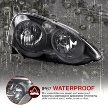 Load image into Gallery viewer, Acura RSX 2002-2004 Factory Style Headlights Black Housing Clear Len Clear Reflector