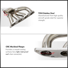 Load image into Gallery viewer, Acura RSX 2002-2006 / Honda Civic SI 2002-2011 T3/T4 Stainless Steel Turbo Manifold