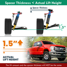 Load image into Gallery viewer, Ford F250 F350 Super Duty 2005-2023 4WD 1.5" Front Leveling Lift Kit Black