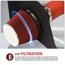 Load image into Gallery viewer, Cadillac CTS-V 5.7L V8 2004-2005 / CTS-V 6.0L V8 2006-2007 Cold Air Intake Red + Heat Shield