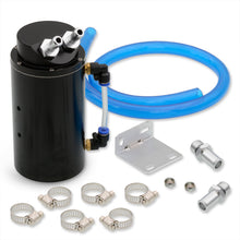 Load image into Gallery viewer, Universal 350ML Cylinder Motor Oil Catch Can Tank Reservoir 7.3"x4.2"x4.2" Black