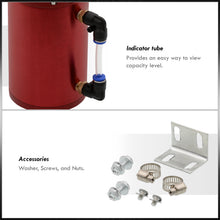 Load image into Gallery viewer, Universal 350ML Cylinder Engine Oil Catch Can Tank Reservoir 7.3"x4.2"x4.2" Red