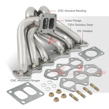 Load image into Gallery viewer, Lexus IS300 2001-2005 / Toyota Supra 1993-1998 2JZGTE 3.0L T4 Stainless Steel Turbo Manifold
