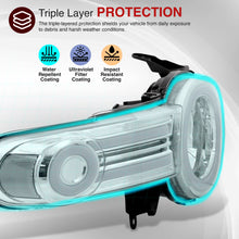 Load image into Gallery viewer, Toyota FJ Cruiser 2007-2014 LED DRL Bar Projector Headlights Chrome Housing Clear Len Clear Reflector