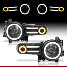 Load image into Gallery viewer, Toyota FJ Cruiser 2007-2014 LED DRL Bar Projector Headlights Black Housing Clear Len Clear Reflector