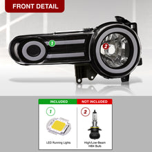 Load image into Gallery viewer, Toyota FJ Cruiser 2007-2014 LED DRL Bar Projector Headlights Black Housing Clear Len Clear Reflector