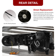 Load image into Gallery viewer, Toyota FJ Cruiser 2007-2014 LED DRL Bar Projector Headlights Black Housing Clear Len Clear Reflector