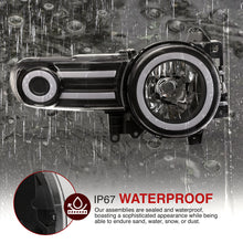 Load image into Gallery viewer, Toyota FJ Cruiser 2007-2014 LED DRL Bar Projector Headlights Black Housing Clear Len Clear Reflector