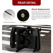 Load image into Gallery viewer, Chevrolet Silverado 1500 2007-2013 / 2500HD 3500HD 2007-2014 LED DRL Bar Projector Headlights Chrome Housing Clear Len Clear Reflector