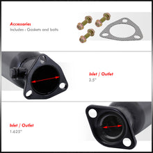 Load image into Gallery viewer, Acura Integra 1990-2001 / Honda Civic 1988-2000 / CRX 1988-1991 / Del Sol 1993-1997 Stainless Steel Resonated Test Pipe Black