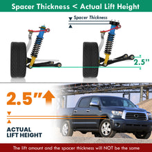 Load image into Gallery viewer, Toyota Tundra 2007-2021 2.5" Front 2" Rear Leveling Lift Kit Black