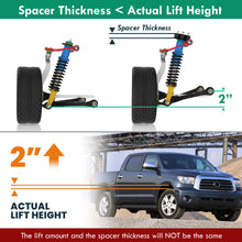 Load image into Gallery viewer, Toyota Tundra 2007-2021 2" Front 2" Rear Leveling Lift Kit Black