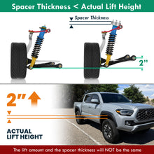 Load image into Gallery viewer, Toyota Tacoma 2005-2023 (6 Lug) 2" Front 3" Rear Leveling Lift Kit Silver