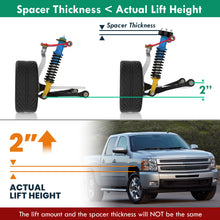 Load image into Gallery viewer, Chevrolet Silverado 1500 2007-2023 / GMC Sierra 1500 2007-2023 2" Front 2" Rear Leveling Lift Kit Black