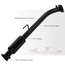 Load image into Gallery viewer, Honda Civic EX 2001-2005 Stainless Steel Resonated Test Pipe Black