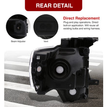 Load image into Gallery viewer, Ford F150 2009-2014 Factory Style Headlights Black Housing Clear Len Clear Reflector (Halogen Models Only)