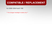 Load image into Gallery viewer, Ford F150 2009-2014 Factory Style Headlights Chrome Housing Clear Len Clear Reflector (Halogen Models Only)