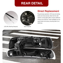 Load image into Gallery viewer, Chevrolet Silverado 1999-2002 / Suburban Tahoe 2000-2006 LED DRL Bar Factory Style Headlights + Bumpers Black Housing Clear Len Clear Reflector