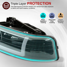 Load image into Gallery viewer, Chevrolet Silverado 1999-2002 / Suburban Tahoe 2000-2006 LED DRL Bar Factory Style Headlights + Bumpers Black Housing Clear Len Amber Reflector