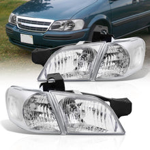 Load image into Gallery viewer, Chevrolet Venture 1997-2005 Factory Style Headlights Chrome Housing Clear Len Clear Reflector