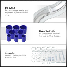 Load image into Gallery viewer, Mazda RX7 FD3S 1992-1997 Bolt-On Aluminum Polished Piping Kit + Blue Couplers