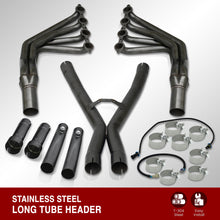 Load image into Gallery viewer, Chevrolet Corvette C6 2005-2013 Stainless Steel Long Tube Header Black + X-Pipe