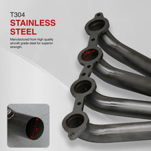 Load image into Gallery viewer, Chevrolet Corvette C6 2005-2013 Stainless Steel Long Tube Header Black + X-Pipe