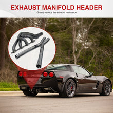 Load image into Gallery viewer, Chevrolet Corvette C6 2005-2013 Stainless Steel Long Tube Header Black + X-Pipe