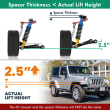 Load image into Gallery viewer, Jeep Wrangler JK 2007-2018 2.5" Front 2.5" Rear Leveling Lift Kit with Shock Extenders